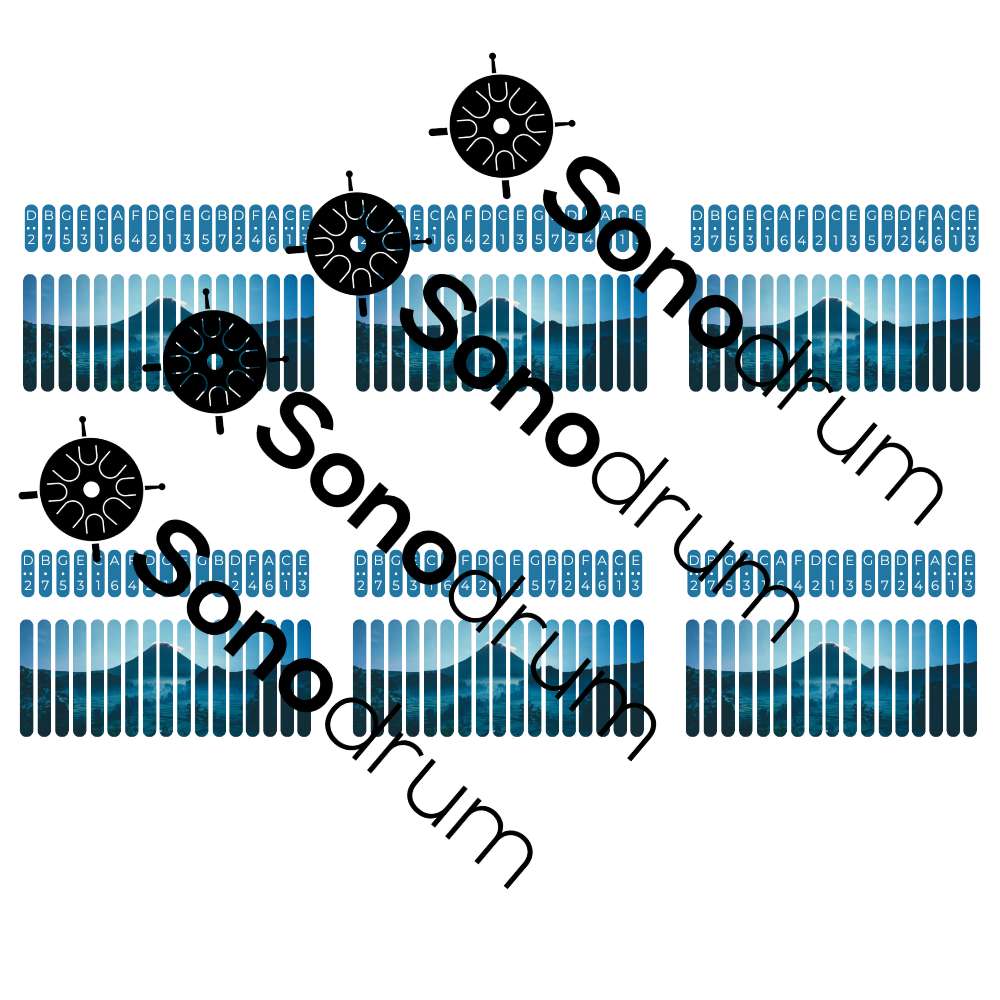 Kalimba Sticker Set - Printable music stickers for easy Kalimba labeling | PDF Download