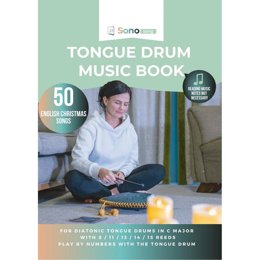 Tongue Drum Music Book - 50 Christmas Songs - For all tongue drums in C major with 8 / 11 / 13 / 14 / 15 tongues - PDF for download