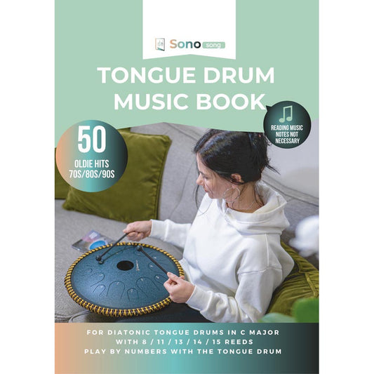 Tongue Drum Music Book - 50 Oldie Hits - 70S/80S/90S - For all tongue drums in C major with 8 / 11 / 13 / 14 / 15 tongues - PDF for download