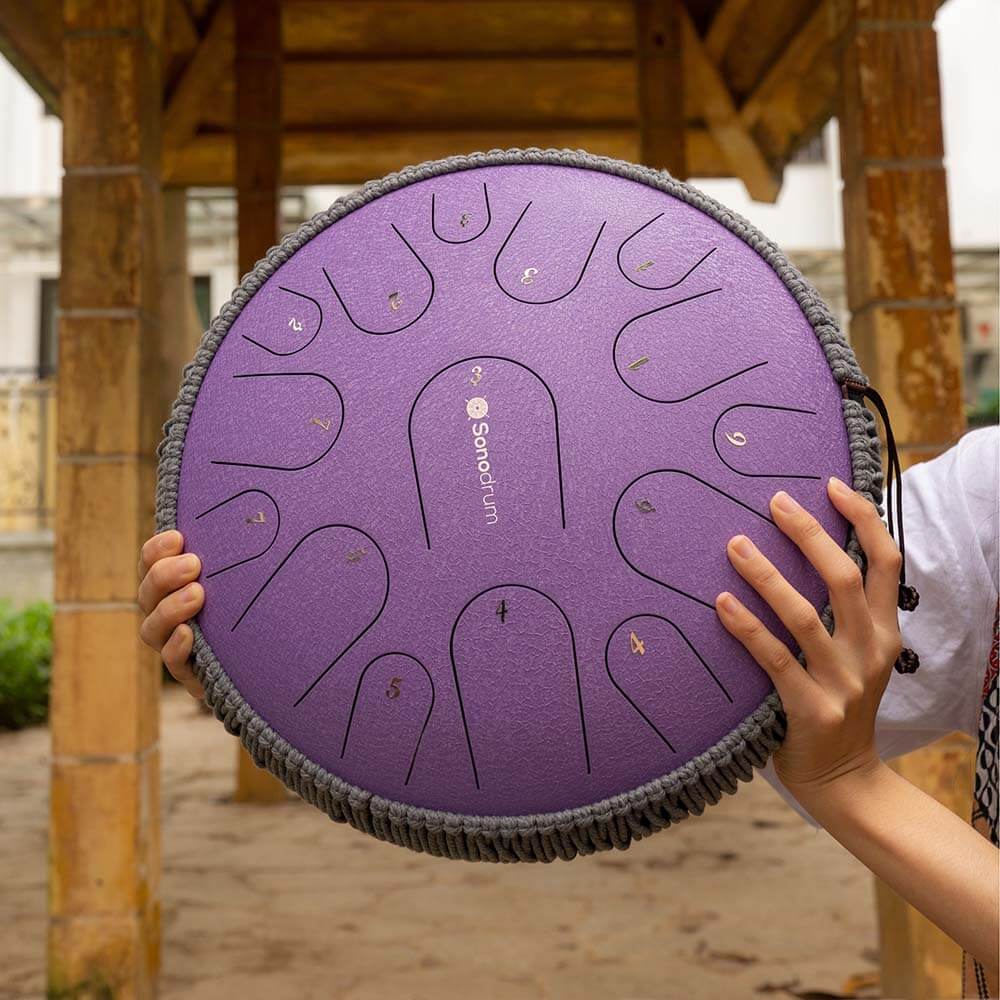 Sonodrum Steel Tongue Drum "Premium" - Handmade - 13″ - 15 Tongues - C Major