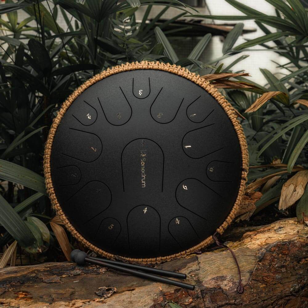 SonodrumSteelTongueDrumPremium-13Inches_15Tongues_CMajor-Nature-Black