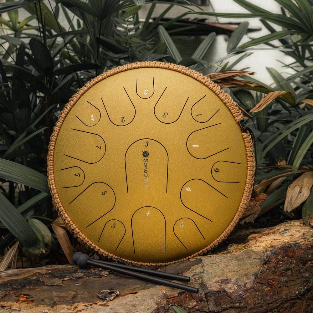 SonodrumSteelTongueDrumPremium-13Inches_15Tongues_CMajor-Nature-Gold