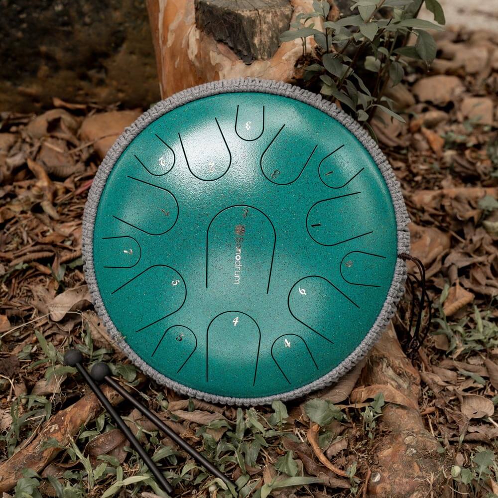 SonodrumSteelTongueDrumPremium-13Inches_15Tongues_CMajor-Nature-Green
