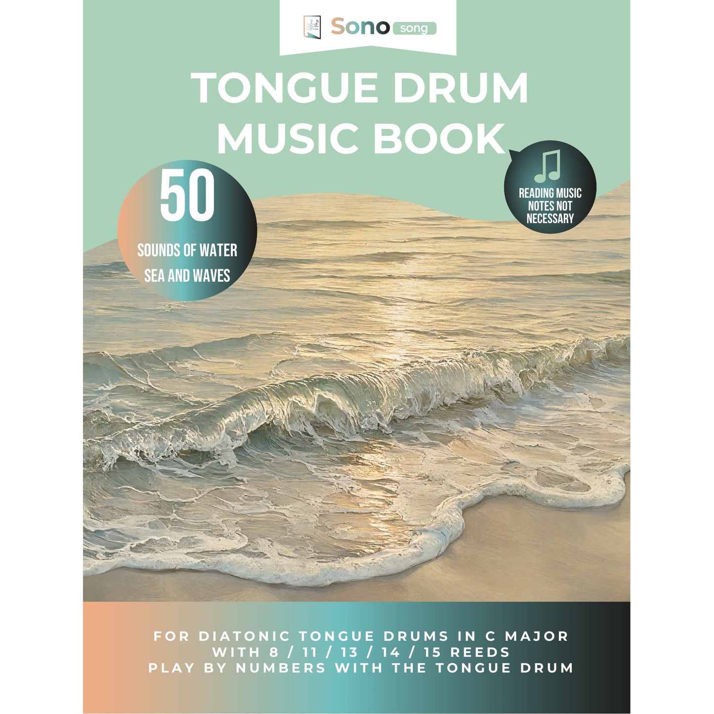Tongue Drum Music Book - 50 Sounds of Water - For tongue drums in C major - PDF for download