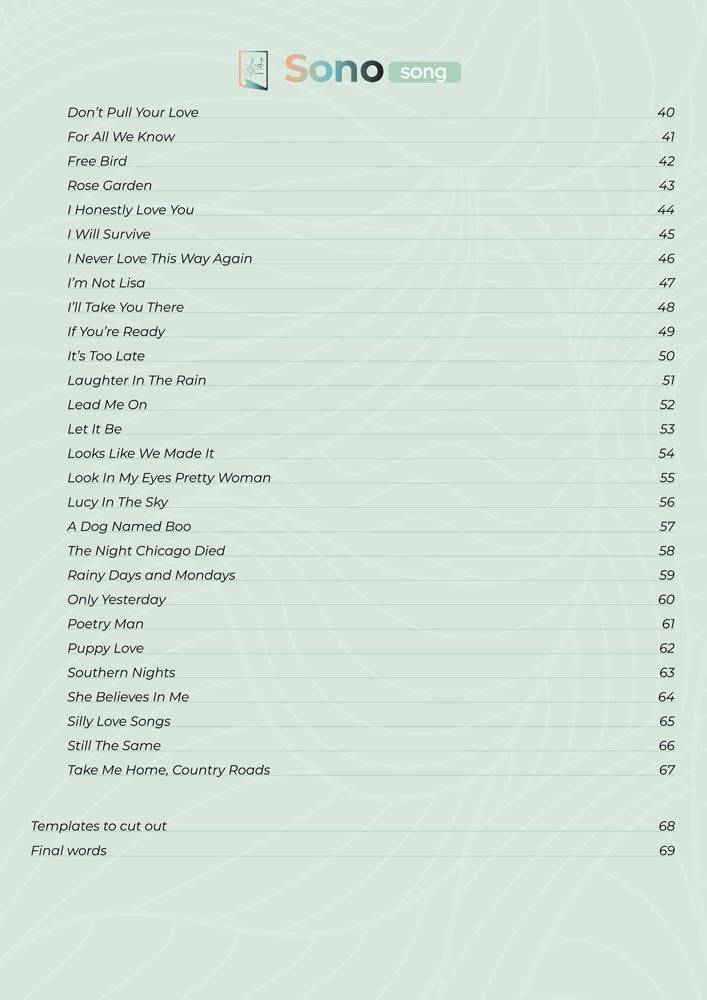 Tongue Drum Music Book - 50 Oldie Hits - 70S/80S/90S - For all tongue drums in C major with 8 / 11 / 13 / 14 / 15 tongues - PDF for download3