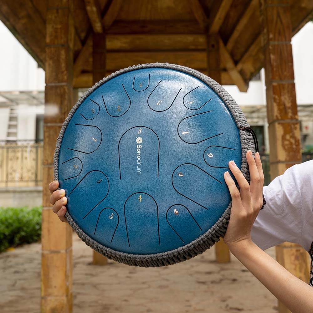 Sonodrum Steel Tongue Drum "Premium" - Handmade - 13″ - 15 Tongues - C Major