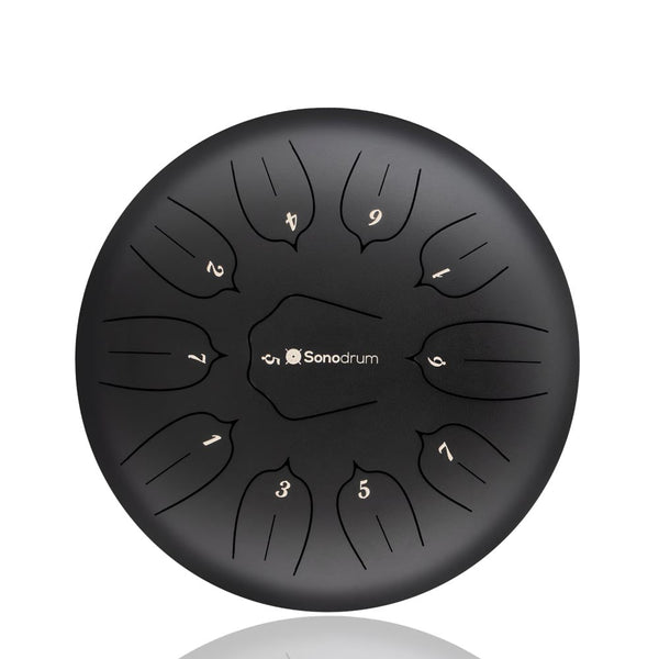 SonodrumSteelTongueDrumStandard-12Inches_11Tongues_CMajor-Black