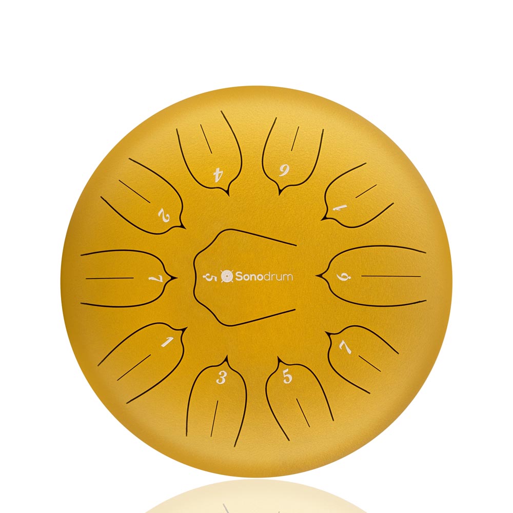 SonodrumSteelTongueDrumStandard-12Inches_11Tongues_CMajor-Gold
