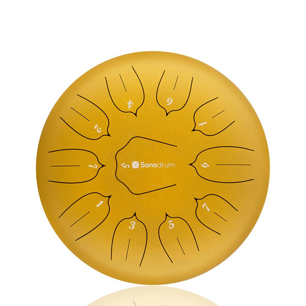 SonodrumSteelTongueDrumStandard-12Inches_11Tongues_CMajor-Gold