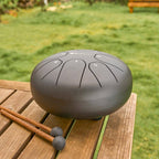 SonodrumSteelTongueDrumStandard-8Inches_8Tongues_CMajor-Sticks-Black