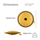 SonodrumTongueDrumExclusiveC-Major14InchGoldDimensions