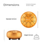 SonodrumTongueDrumStandardC-Major5_5InchGoldDimensions