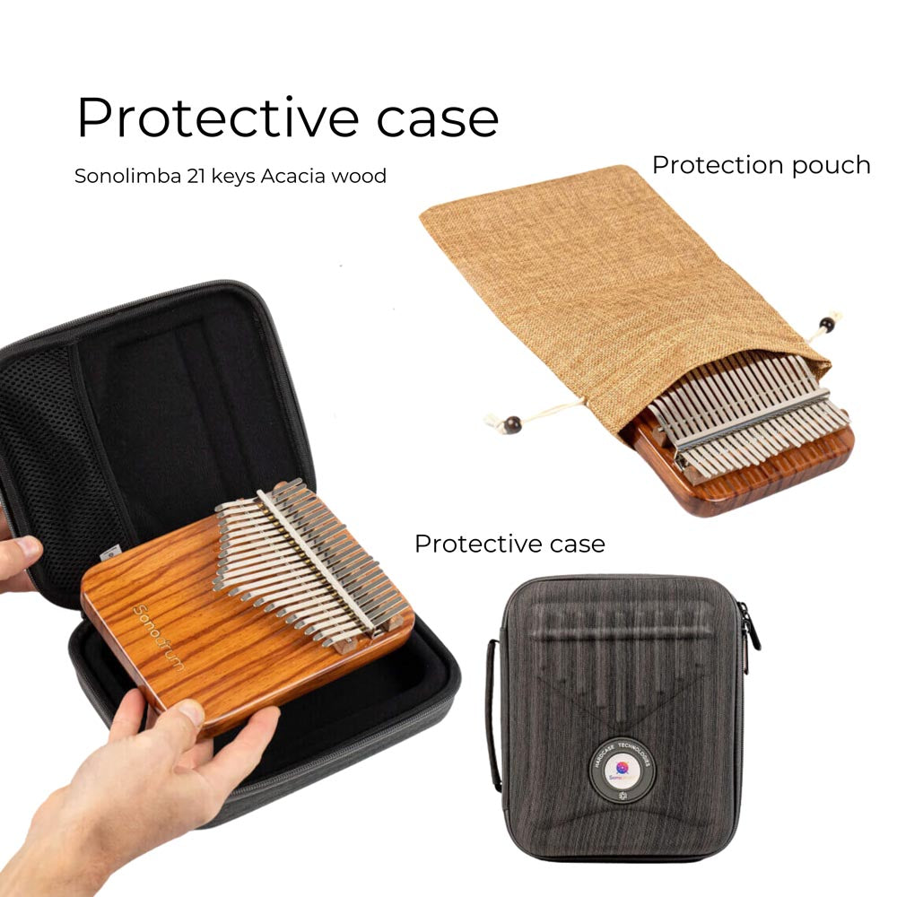 SonolimbaCalimba21keysAcaciawoodCMinorProtectivecase
