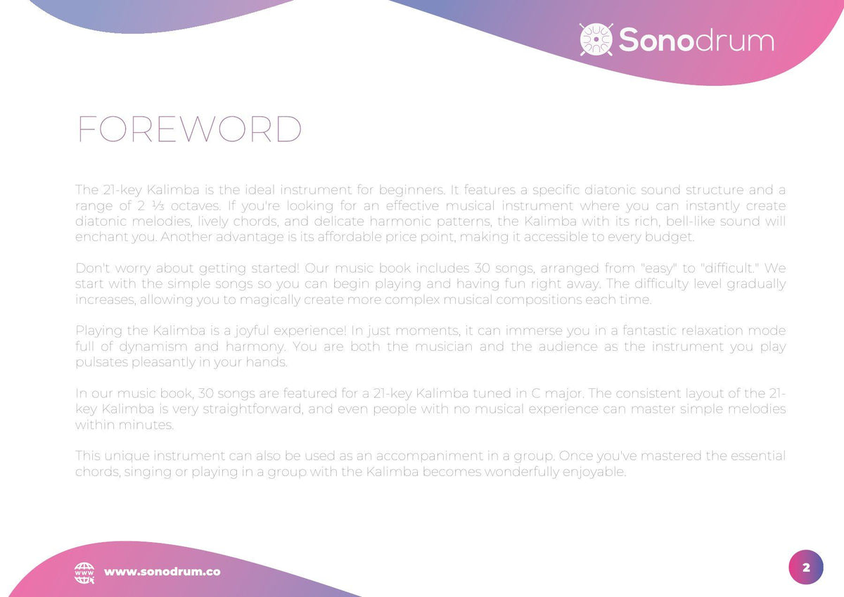 Page 2 from Kalimba Songbook