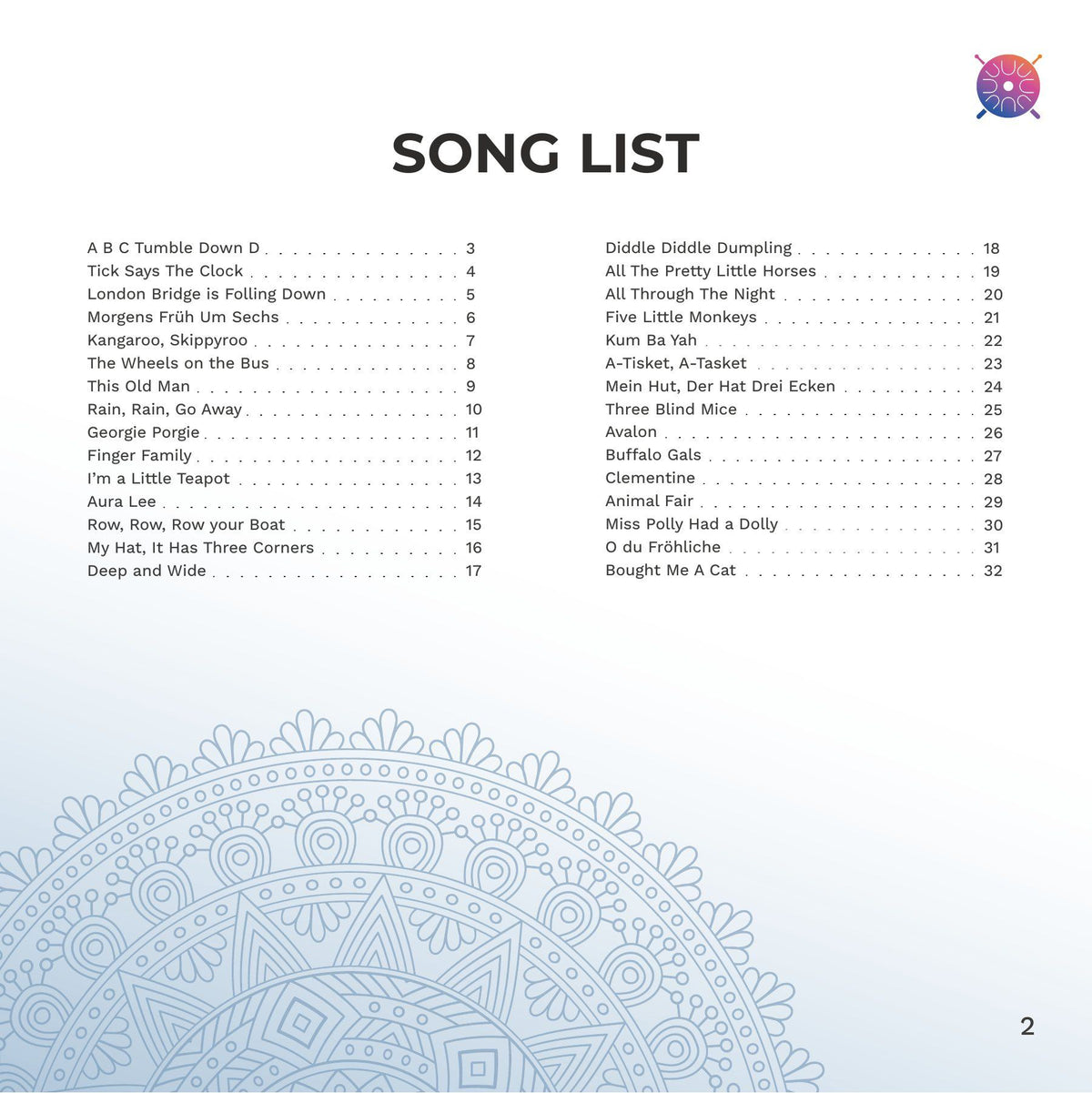 Page 1 from Tongue Drum Songbook