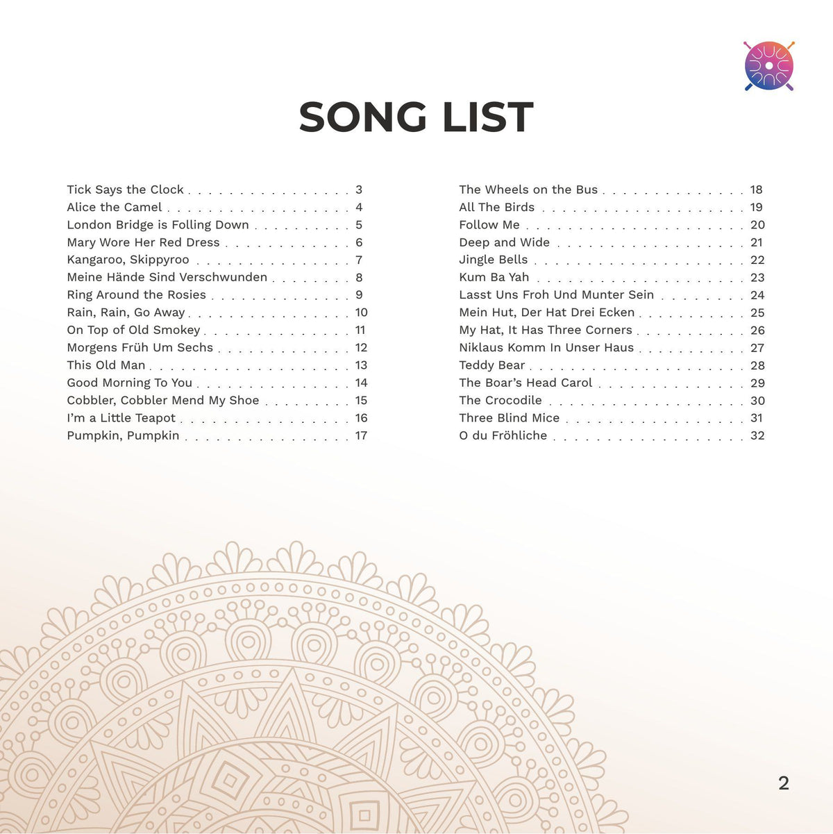 Page 1 from Tongue Drum Songbook