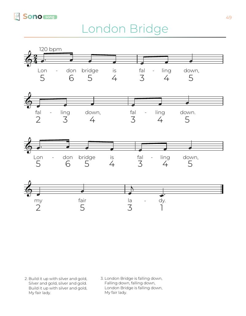 Another song page from a songbook